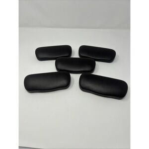 5 NEW Brown Hardshell Eyeglasses Case Faux Leather